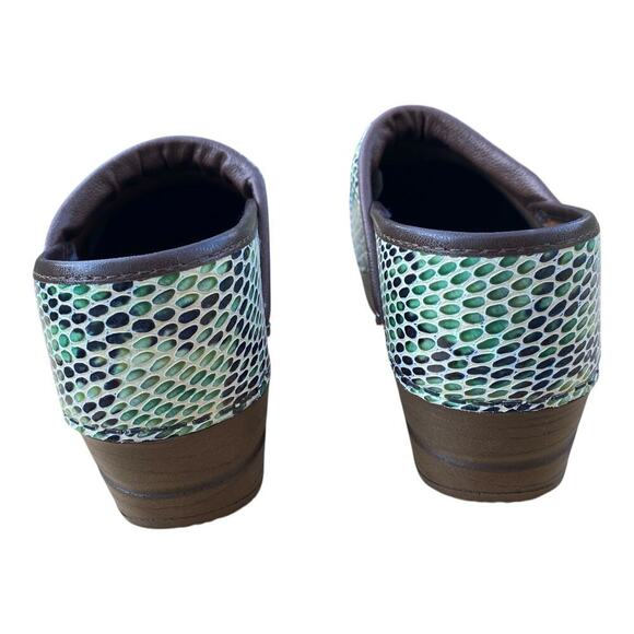 Sanita Clogs Womens Colorful Leather Snake Pattern Nurse SlipOns Size EU 35 US 4 - Picture 12 of 16